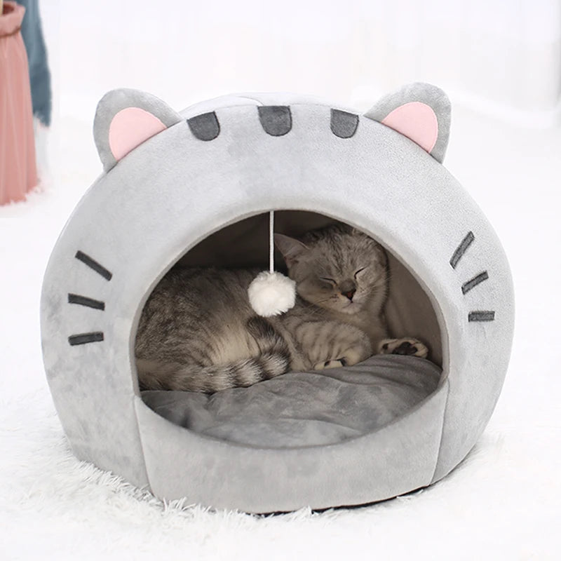 đ„ Super Warmes Katzenbett â Kuschelige Höhle mit Zeltdesign fĂŒr erholsamen Winterschlaf!