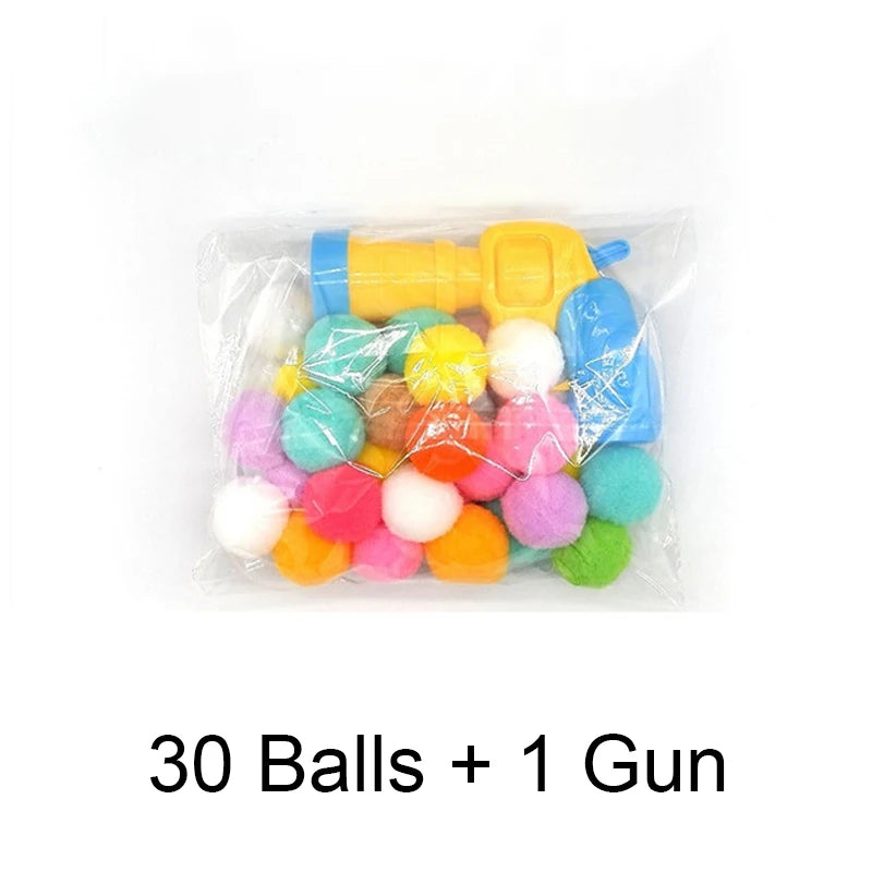 Katze Plüsch Ball Schießen Pistole Linderung Von Depressionen Stille Ball Katze Spielzeug Mini Schießen Pistole Spiele Plüsch Ball Spielzeug Pet Liefert
