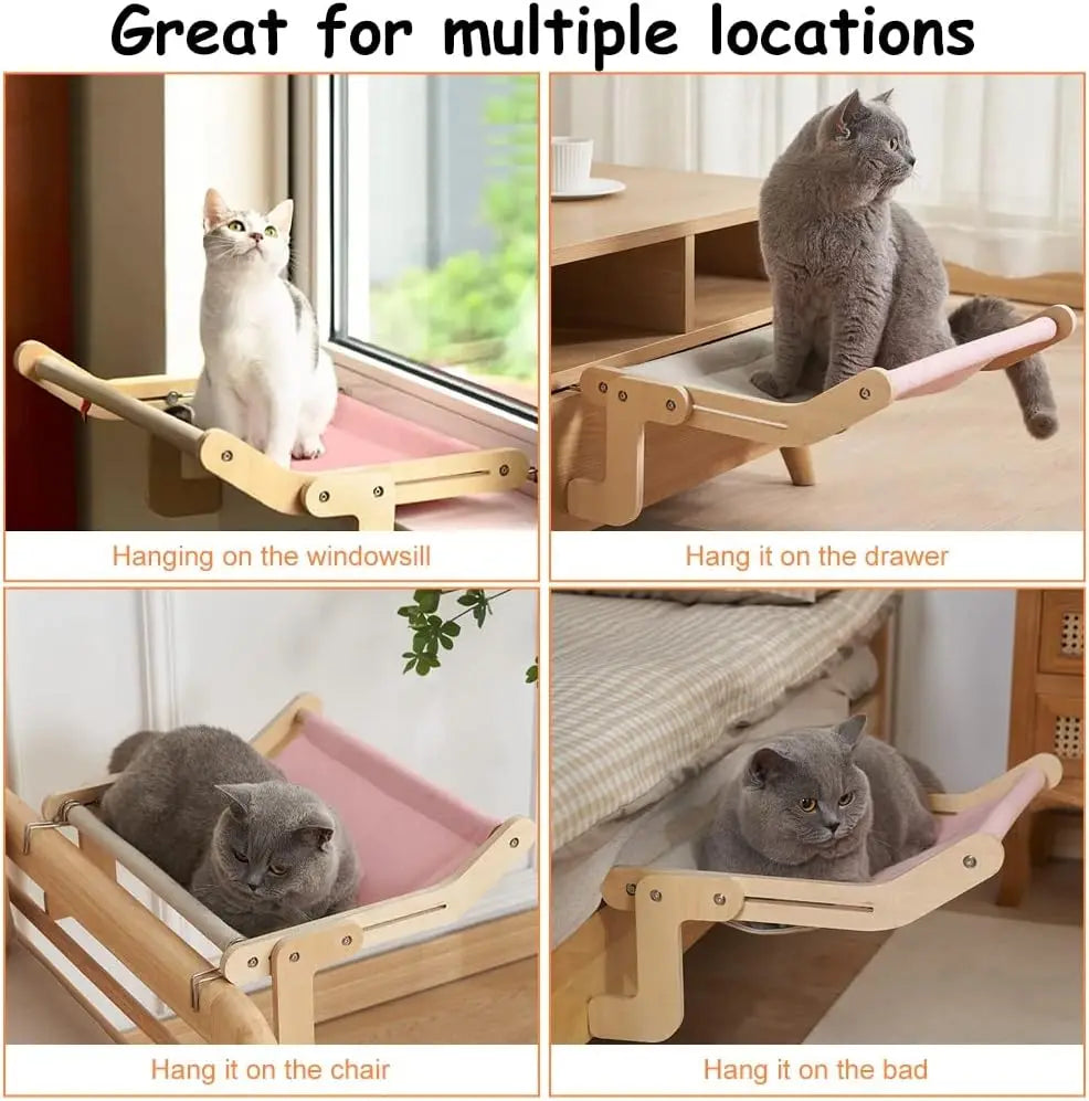 🪟 Fenster-Hängematte für Katzen – Premium Katzenbett zum Aufhängen ohne Bohren!