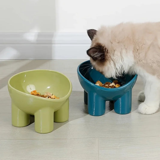 🐾 Premium erhöhter Katzennapf mit schrägem Design – Für gesundes Fressen & Trinken ohne Nackenstress!