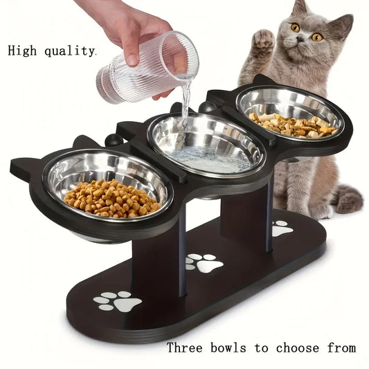 🐾 3-stufiger Premium-Katzennapf mit verstellbarem Winkel – Der ergonomische Futterplatz für gesunde Gelenke!