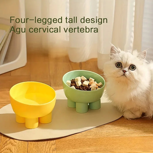🐾 Premium erhöhter Katzennapf mit schrägem Design – Für gesundes Fressen & Trinken ohne Nackenstress!